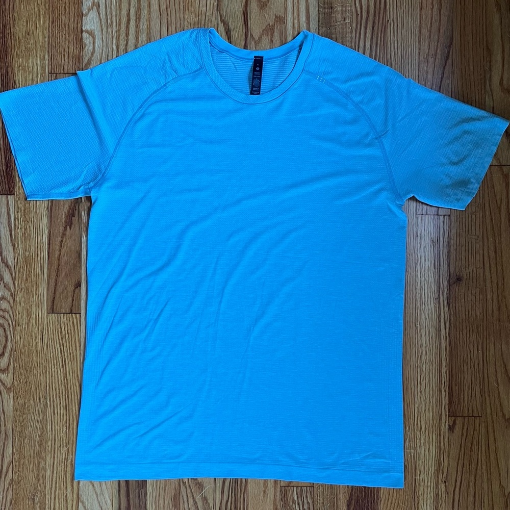lululemon athletica Light Blue Metal Vent Tech Short-Sleeve Shirt
